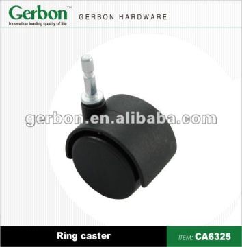Plastic double wheel castor