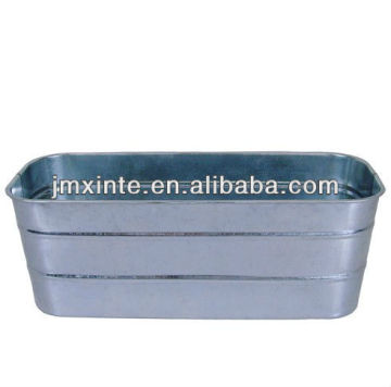 garden galvanized metal planter and flower pot