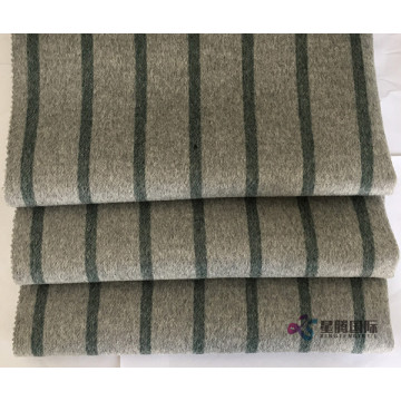 Green Vertical Stripe 100% Wool Fabric