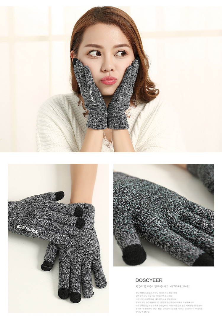 Custom Logo Acrylic Sensory Texting Touchscreen Gloves Winter Gloves Touch Screen Gloves for Smartphone