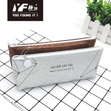 Custom letters simple fashion pu pencil case