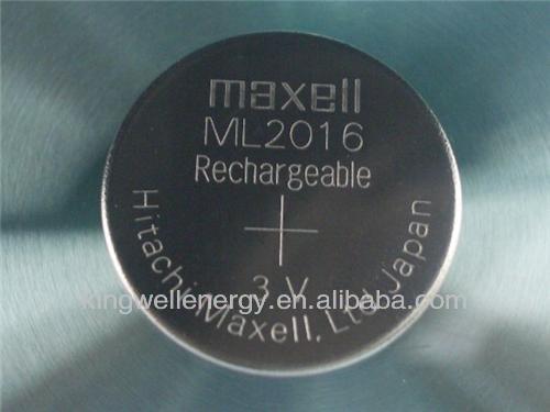 Maxell ML2016 Lithium 3V Rechargeable Button Cell Battery