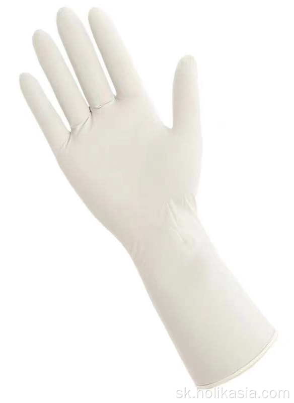 9inch biele latexové sterilizačné lekárske rukavice médium