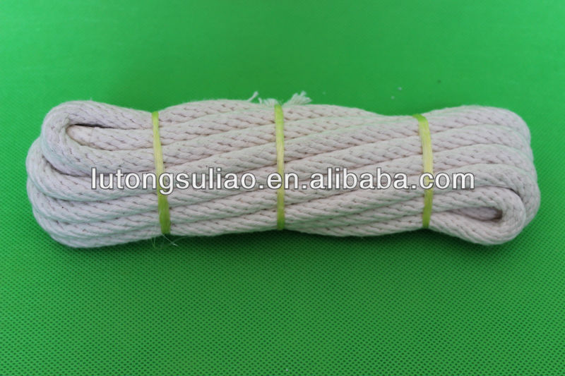 natural color braided cotton rope, cotton clothesline rope for sale