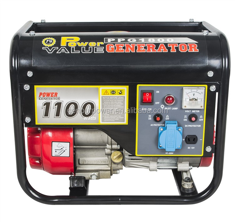 Stong Frame Big Fuel Tank 950w Gasoline Generator For Dealer