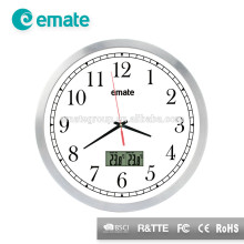 10 12 Inch Aliuminum Analog Thermometer Wall Clock