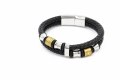 bracciale in acciaio inossidabile 2018 all&#39;ingrosso personalizzato in acciaio inossidabile con fibbia magnetica in pelle