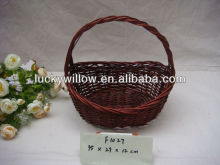 willow storage basket with handle
