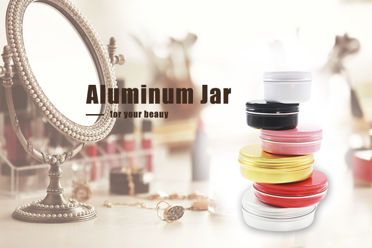 Custom Round Shape 200g aluminum tin Jar with lid aluminum cream jar