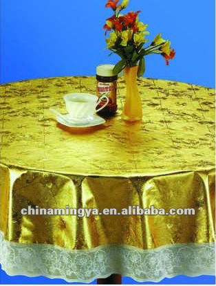 Glitter PVC non woven table cloth