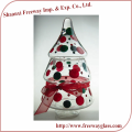 Frasco de vidrio de forma de árbol de Navidad con tapa