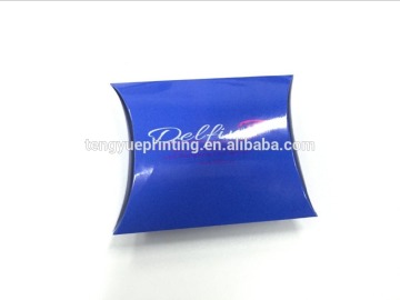 color printed paper pillow boxes/pillow box packaging