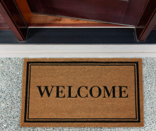 Natural Coir Coconut Door Mat - Indoor Entrance Welcome Mat for Front Door
