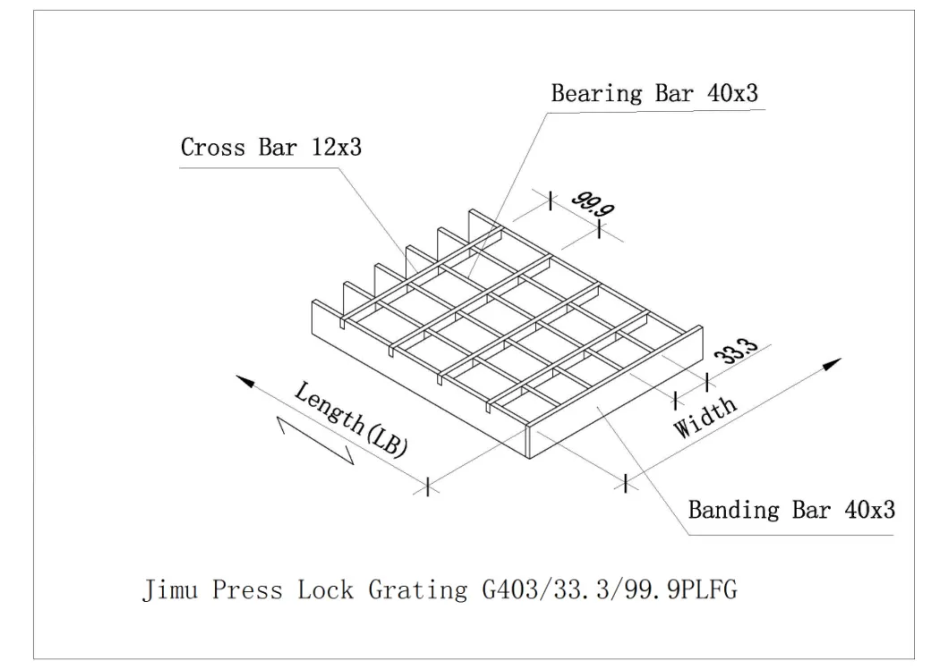 Hot DIP Galvanized Press Lock Grating Walkway Floor Steel Grating