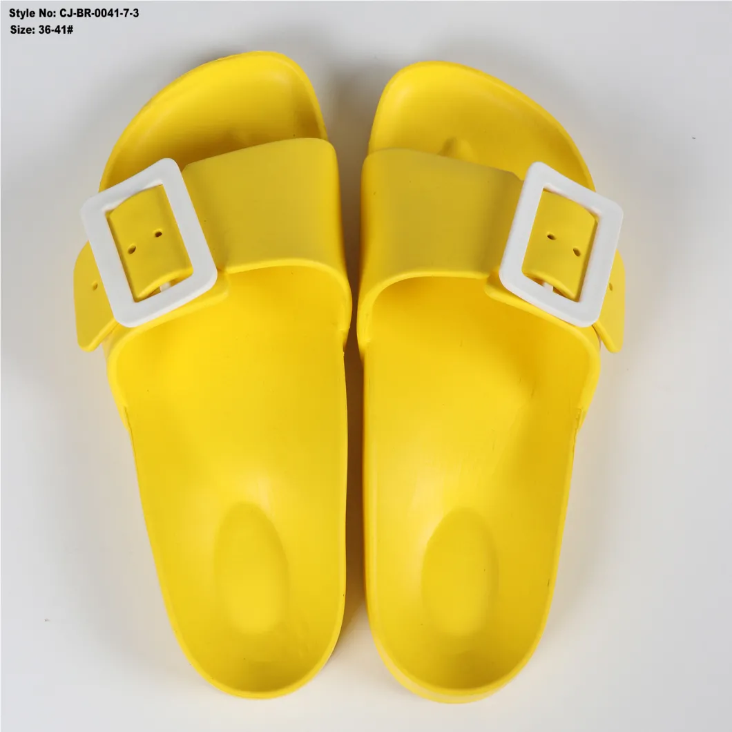 OEM Yellow Soft Custom Logo Slide Sandal Slipper Men Plain Colors EVA Slide Sandal Shoes