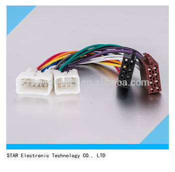 China factory adapter radio iso wiring harness suitable for TOYOTA