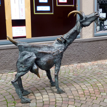 Famous art work bronze she goat sculpture