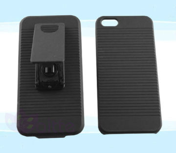 Rubberied coating case for iPhone 5 belt case clip