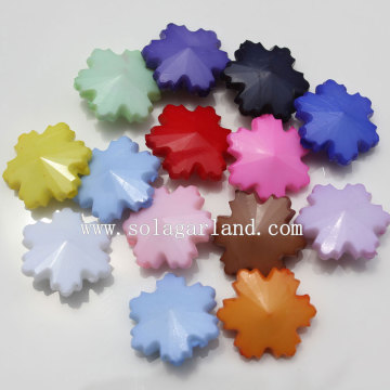 Loose Opaque Acrylic Plastic Snowflake Flower Beads