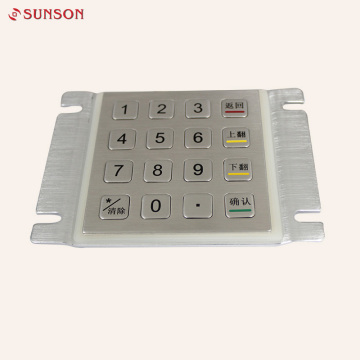 4x4 Numeric Matrix-toetsenbord IP65-industrie toetsenblok Roestvrij staal metalen toetsenbord metalen pinpad