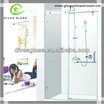 Glass enclosed shower room