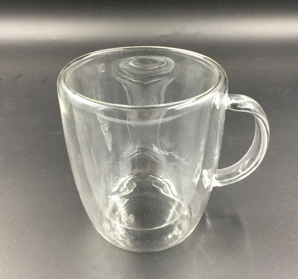 Double wall Insulated Glass Coffee Mug or Tea Cup for Latte, Cappuccino