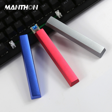 6.25U Aluminum Alloy CNC Anodic Oxidation Spacebar Key Caps - OEM Profile Mechanical Keyboard Metal Blank Space Bar Keycap