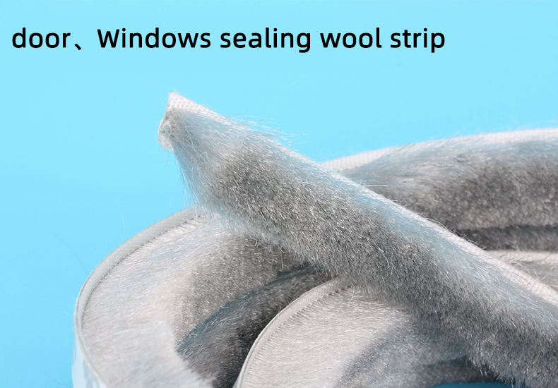 Door and window backing type and installation type wool strip sealing strip