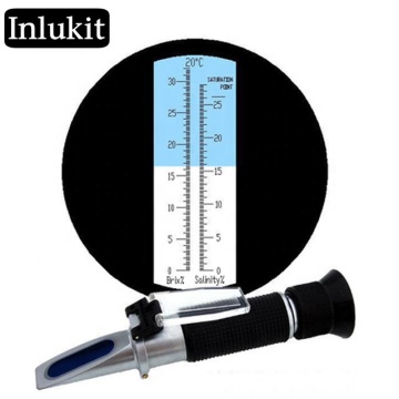 Refractometer for Accurate Measurement of Brix and Salinity in Foods and Soups: 0-32% Brix & 0-28% Salinity