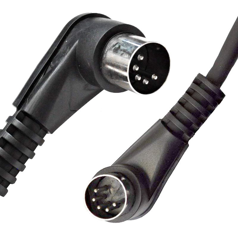 OEM Factory High quality Shield 22AWG/24AWG  right angle male to male 4 5 6 7 8 pin mini din  MIDI Connector cable
