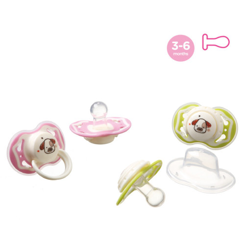 Round Double Color Baby Silicone Pacifier