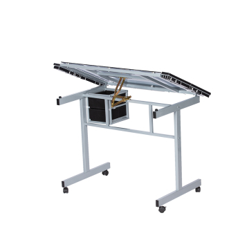 Adjustable Glass Foldable Drafting Desk for Engineering, Art, Architecture and Painting
