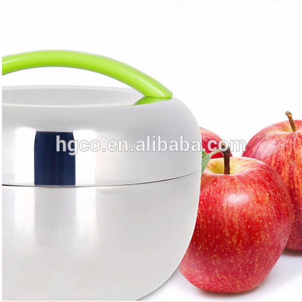 Heng-guang apple shape double wall thermal lunch box food container