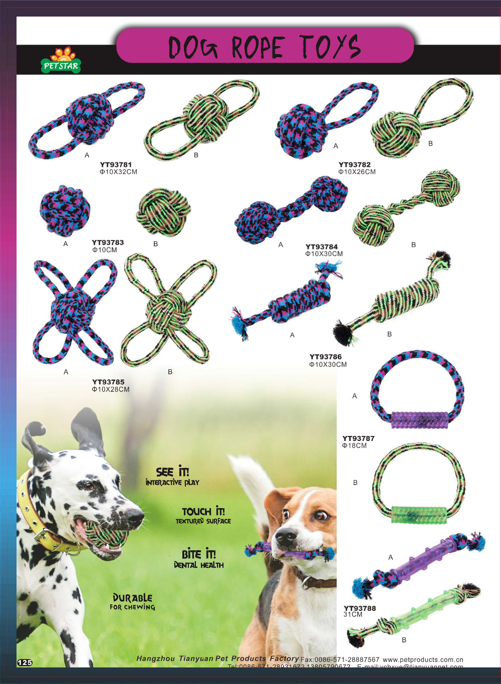 Hot-Sale New Rubber Dog Chew Toy Cotton Dog Rope Toy Set