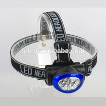GF-8001 Factory Custom Made 3*AAA Battery Included ABS 8 led caving headlamp