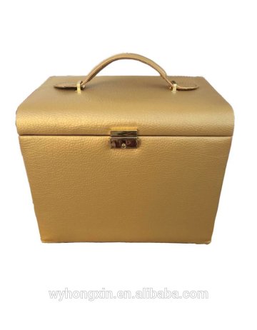 customized gold luxury PU leather jewelry gift box