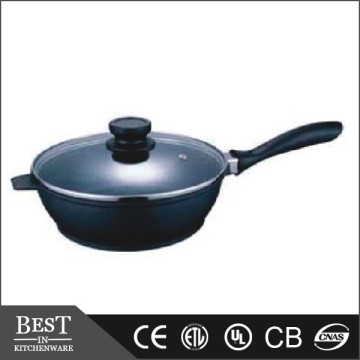 Super saute pan with glass lid, heavy duty