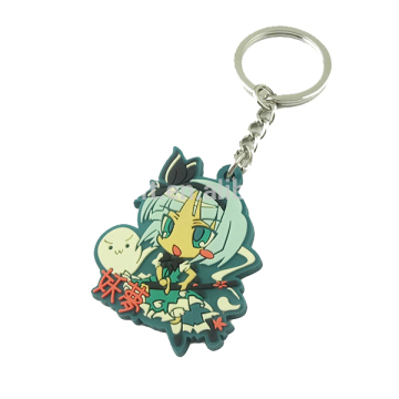 factory customized keychain soft PVC keychain anime