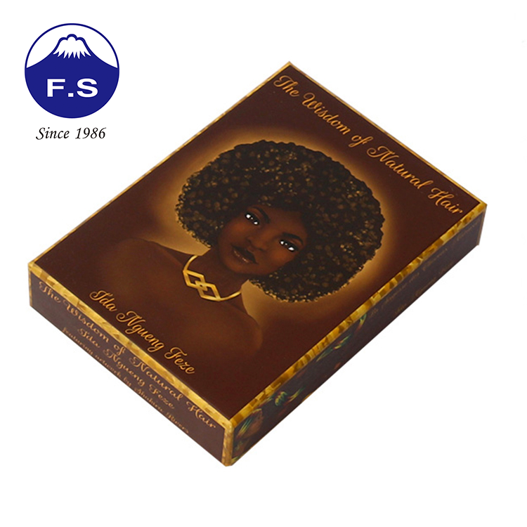 Brown Fashionable Woman Hair Style Game Card Set