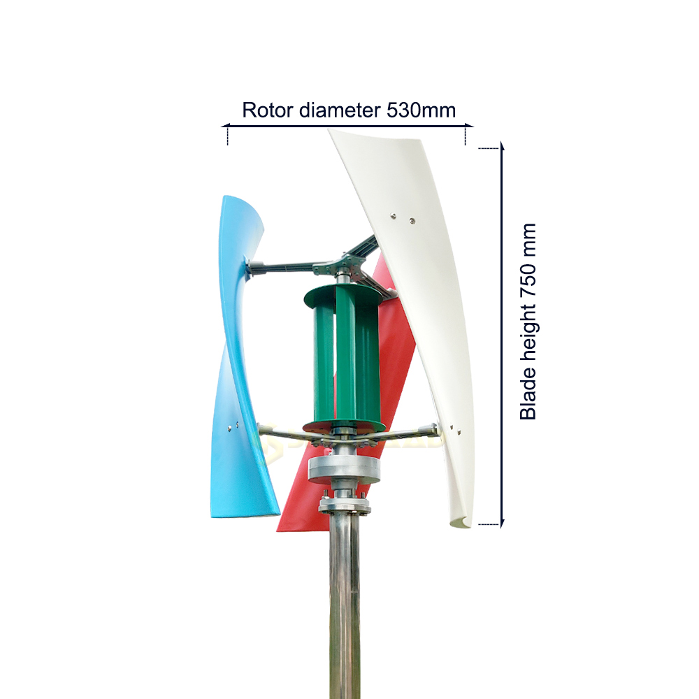 Vertical Axis Residential Wind Turbine - 1000w Power For Home, Farm ...