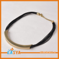 Eenvoudige gouden vergulde zwarte ketting ketting