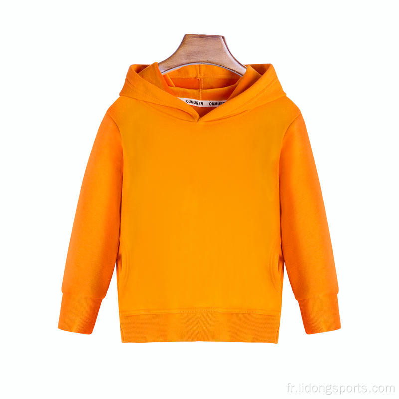 Coton à la mode à la mode personnalisée sweats à capuche pour enfants vierges