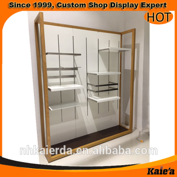 Hot wood custom clothes shelves ,clothes display shelves