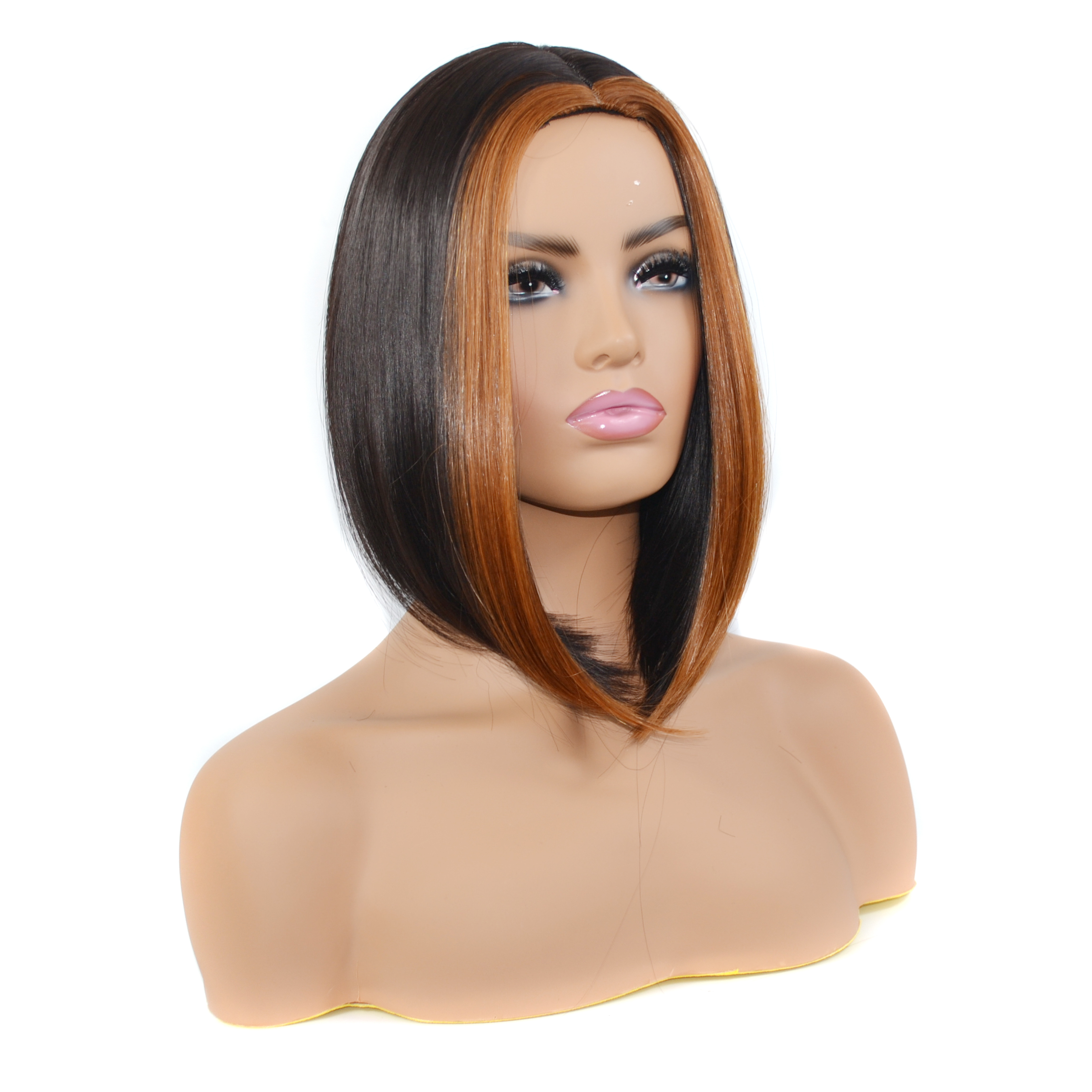 MYZYR wholesale women gradient color short hair bob wig cheap hair high quality synthetic hair