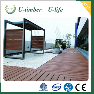 Aesthetic appearance wood plastic composite WPC decking floor