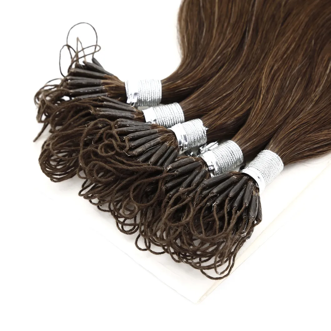 Wholesale High Quality 100% Real Human Knot Thread Hair Extension Virgin Hair Remy Brazilian Hair