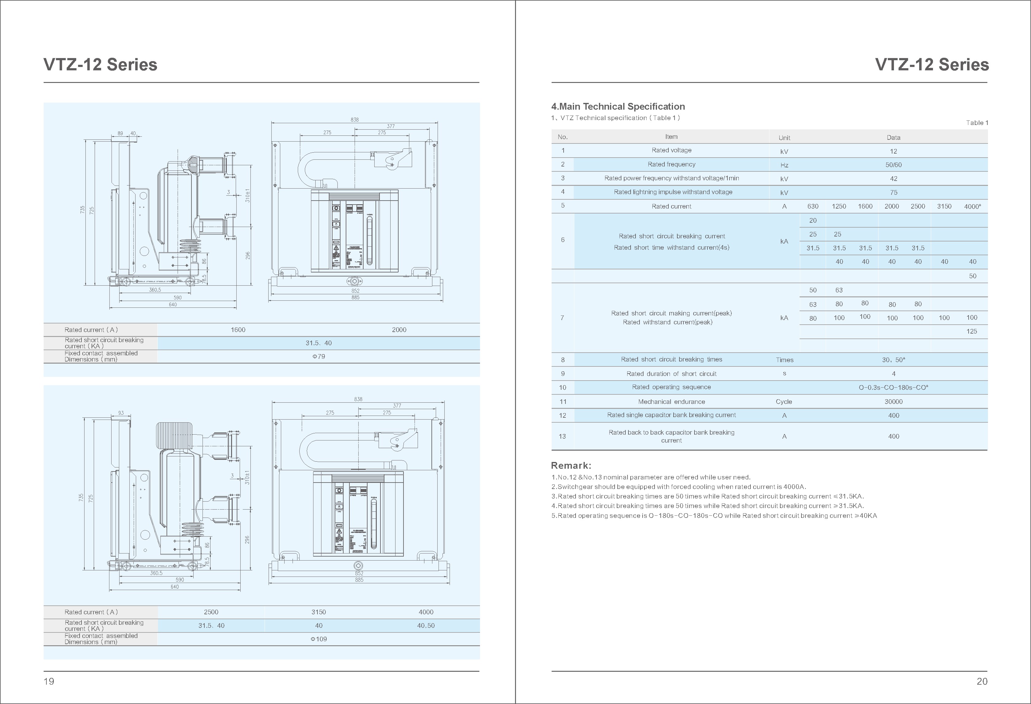 Embedded poles VCB Technical Specification