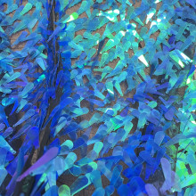 2024 Luxury Green 40mm Mesh Baseball Fabric with Sequin, Lace, and Embroidery for All Saints' Day Dresses