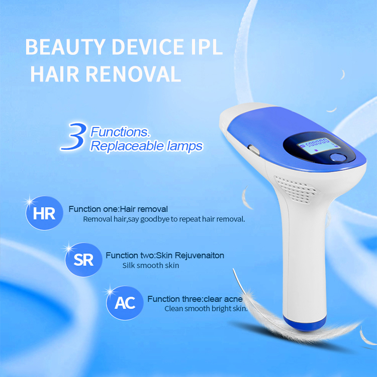 IPL Penghapusan Rambut Tetap dan Peremajaan Kulit IPL Laser Hair Removal Device di rumah