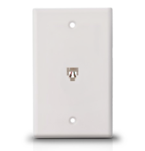 network face plate OP white/ivory Single RJ-14 with wiring